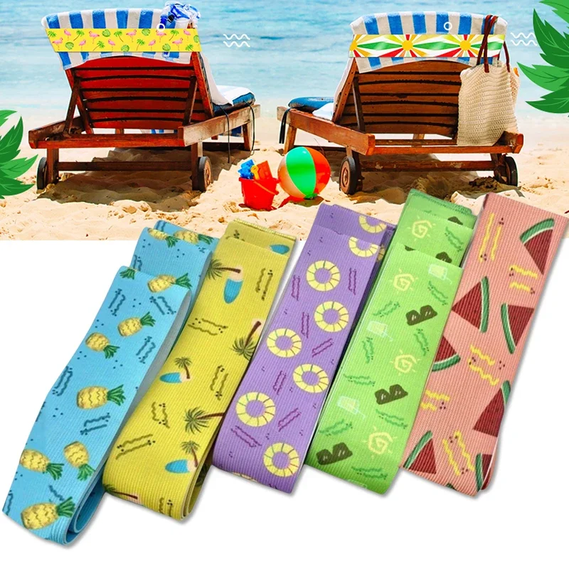 Beach Towel Large - Grands élastiques pour serviettes, 5 pièces,