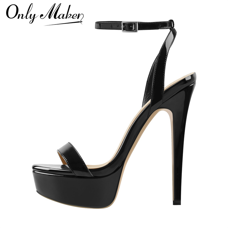 Casual Sandal Leather - Onlymaker femmes plate-forme talons aiguilles bout
