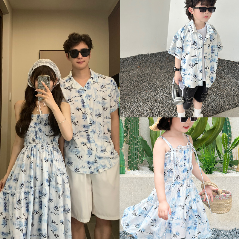Resort Shirt Floral - Vêtements d'été pour parents et enfants,
