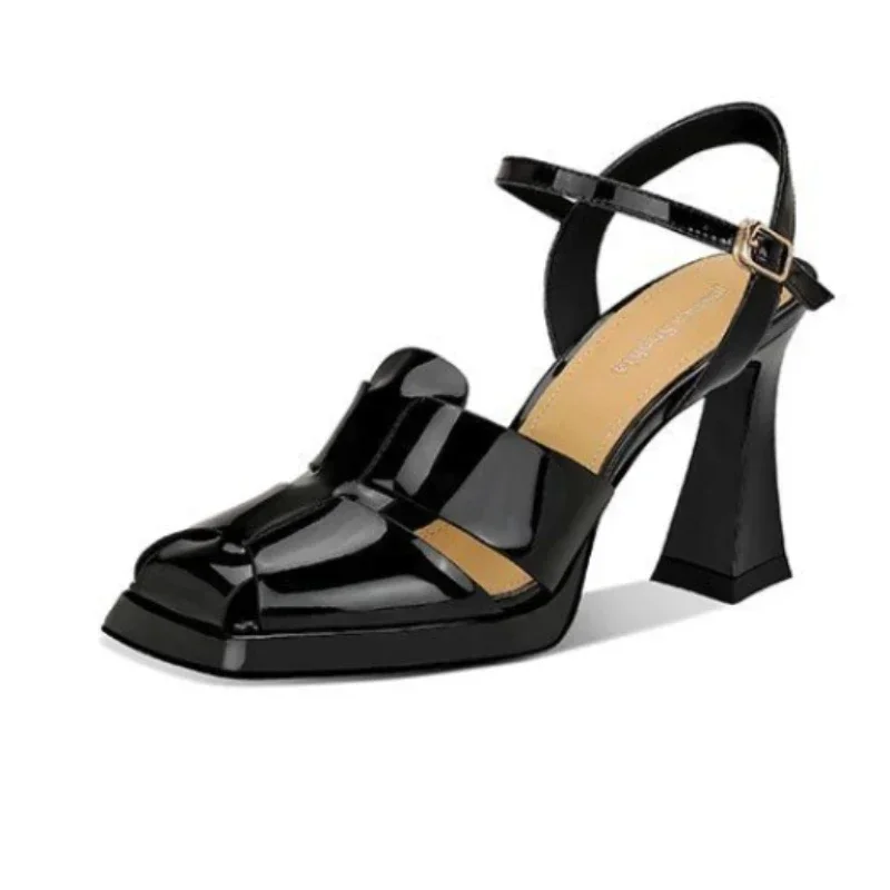 Casual Sandal Leather - Sandales à talons hauts pour femmes,
