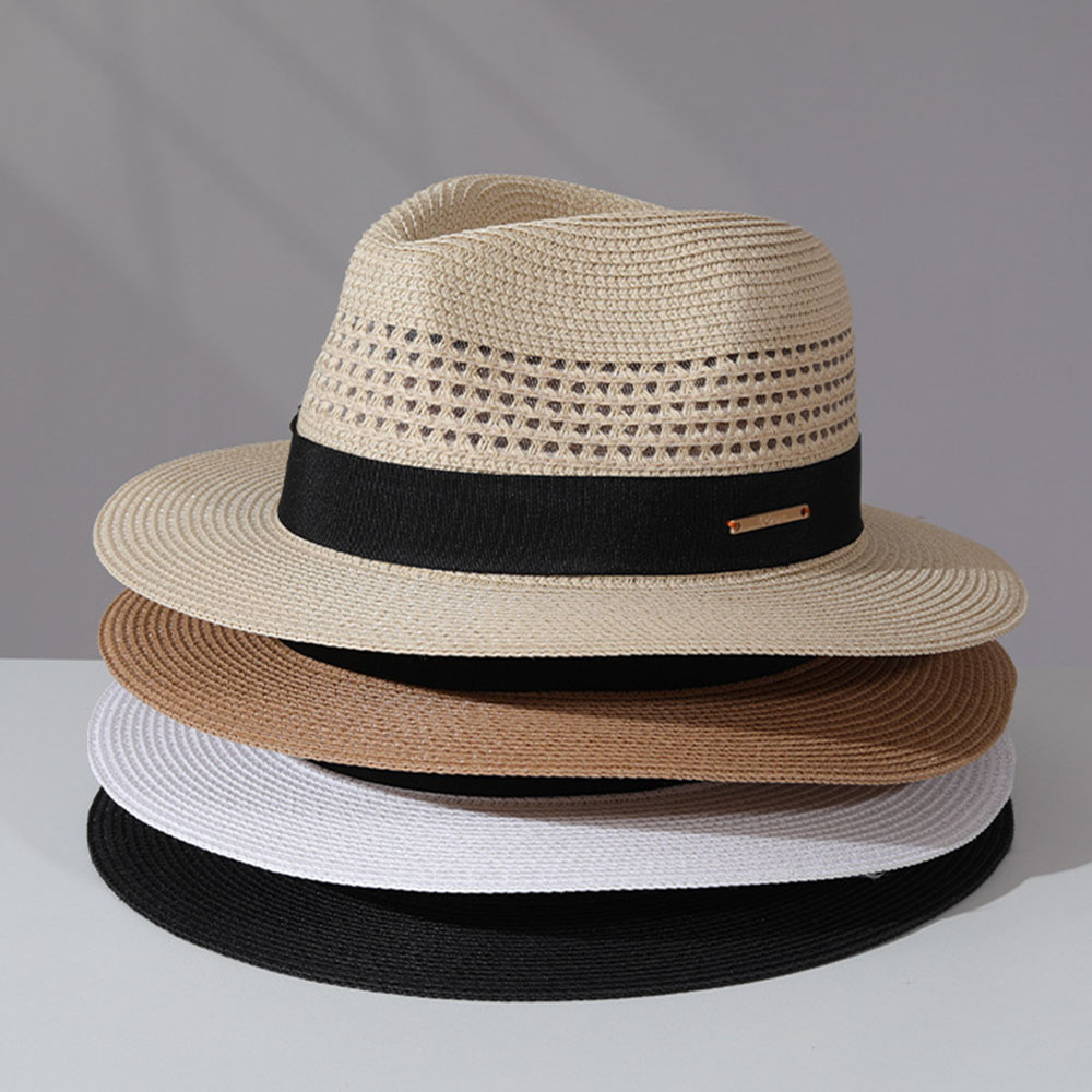 Bucket Hat Straw - Chapeau de paille classique d'été pour