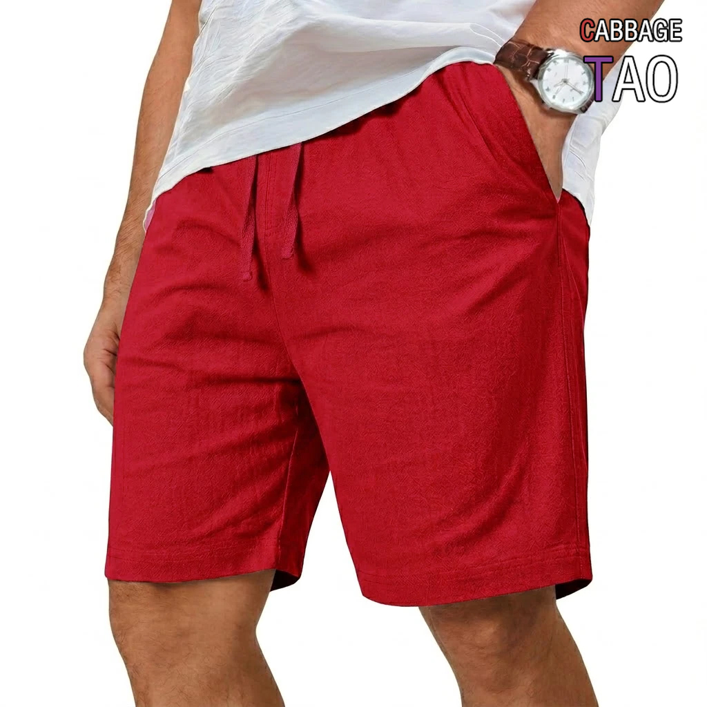 Short Linen Drawstring - Shorts amples en coton et lin,