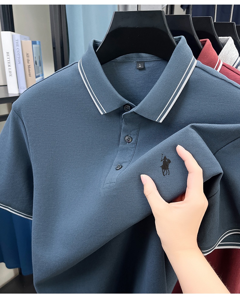 Polo d'été à col rayé, en tiss - Polo Shirt Pique avis et prix