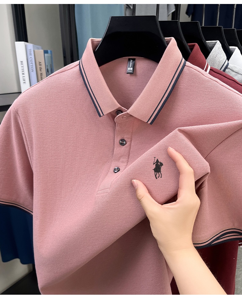 Polo d'été à col rayé, en tiss - Polo Shirt Pique avis et prix