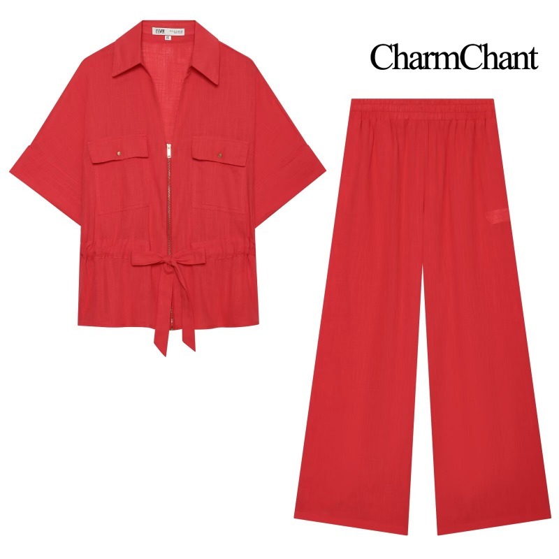 CHARMCHANT Ensemble deux pièce - Short Linen Drawstring avis et prix