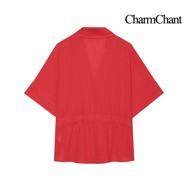 CHARMCHANT Ensemble deux pièce - Short Linen Drawstring avis et prix