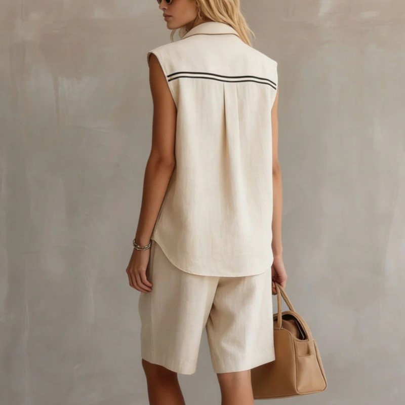 Ensemble deux pièces décontrac - Shirt Camp Collar avis et prix