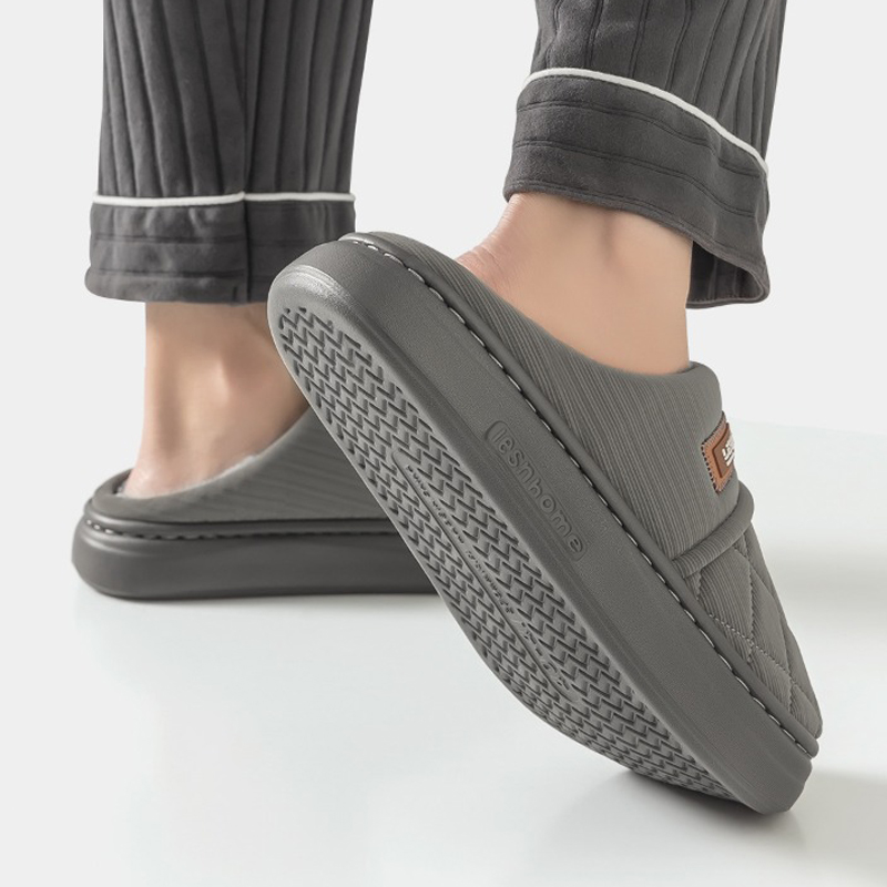 Pantoufles chaudes d'hiver pou - Flip Flop Leather Men avis et prix