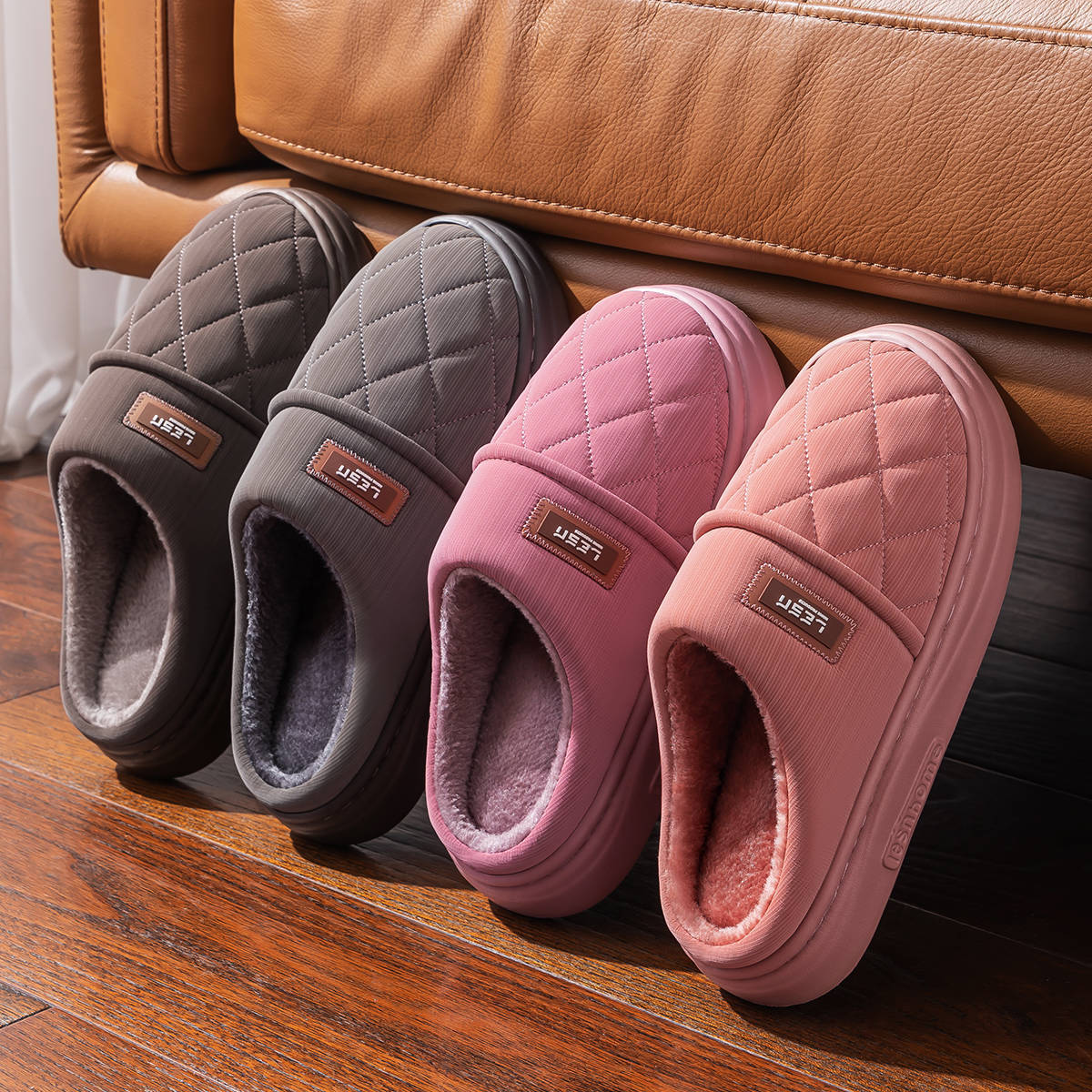 Pantoufles chaudes d'hiver pou - Flip Flop Leather Men avis et prix