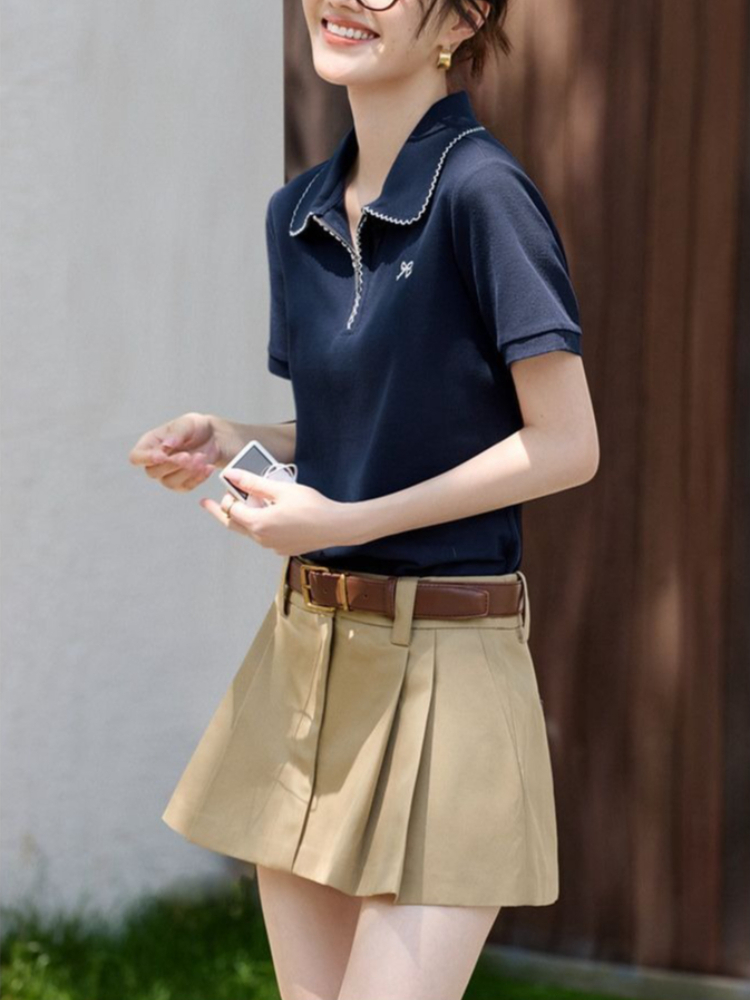 T-shirt pour femme, coupe ajus - Polo Shirt Pique avis et prix