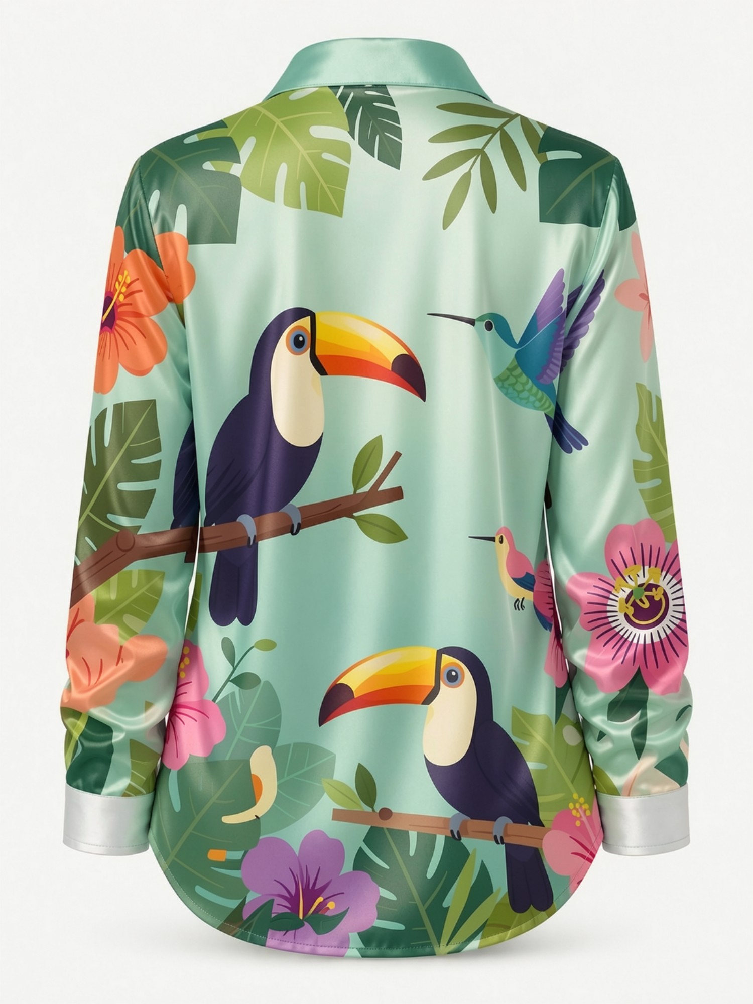 Chemisier en satin à boutons p - Resort Shirt Floral avis et prix