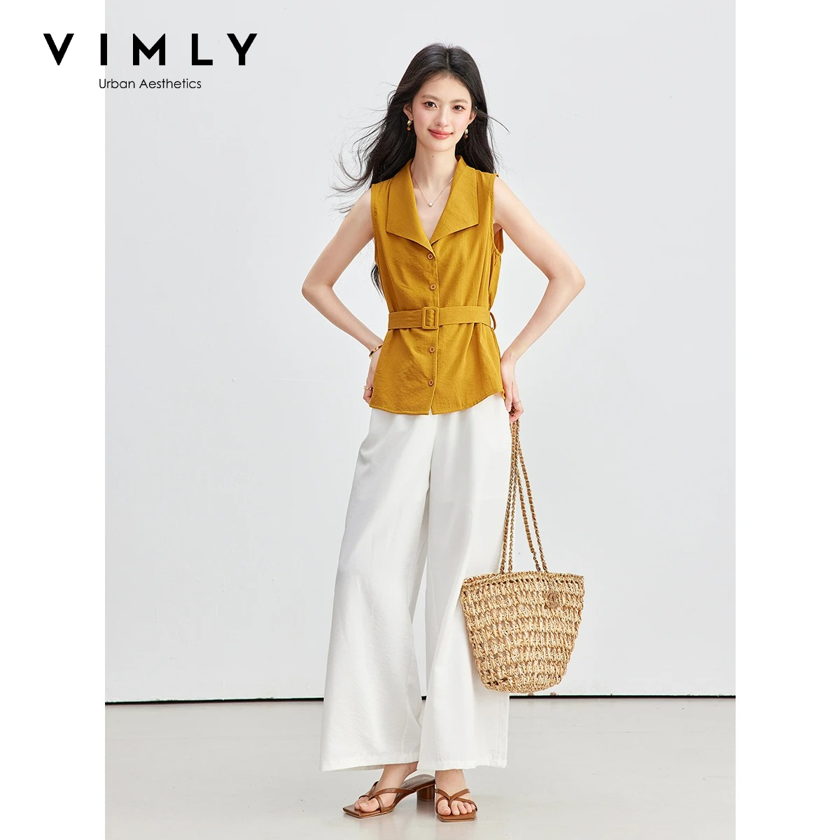 VIMLY Ensemble de bureau 2 piè - Shirt Camp Collar avis et prix