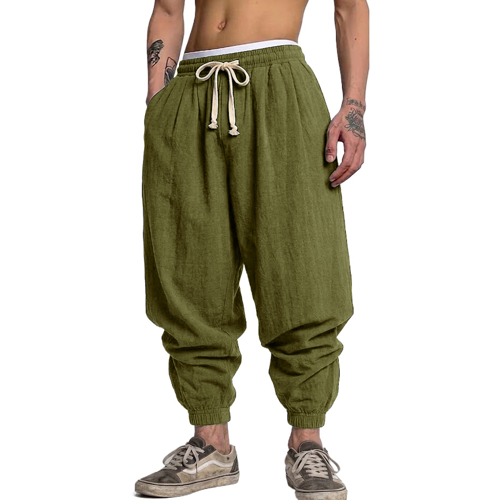 Pantalon Coréen en Coton et Li - Short Linen Drawstring avis et prix