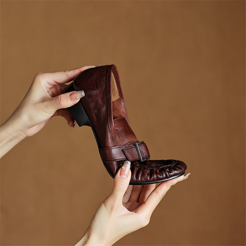 Escarpins en cuir véritable po - Casual Sandal Leather avis et prix