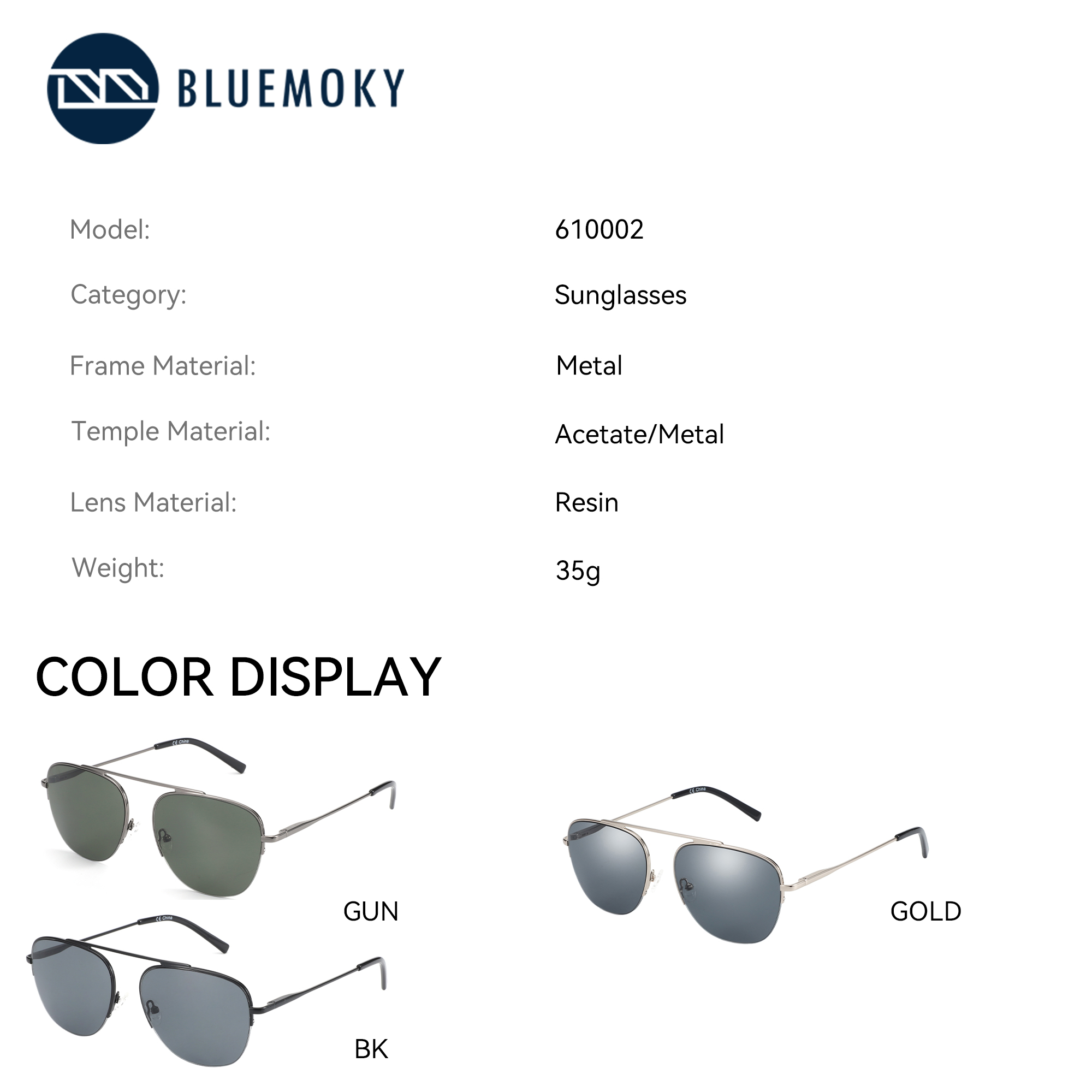 BLUEMOKY-Lunettes de soleil po - Sunglasses Aviator Polarized avis et prix