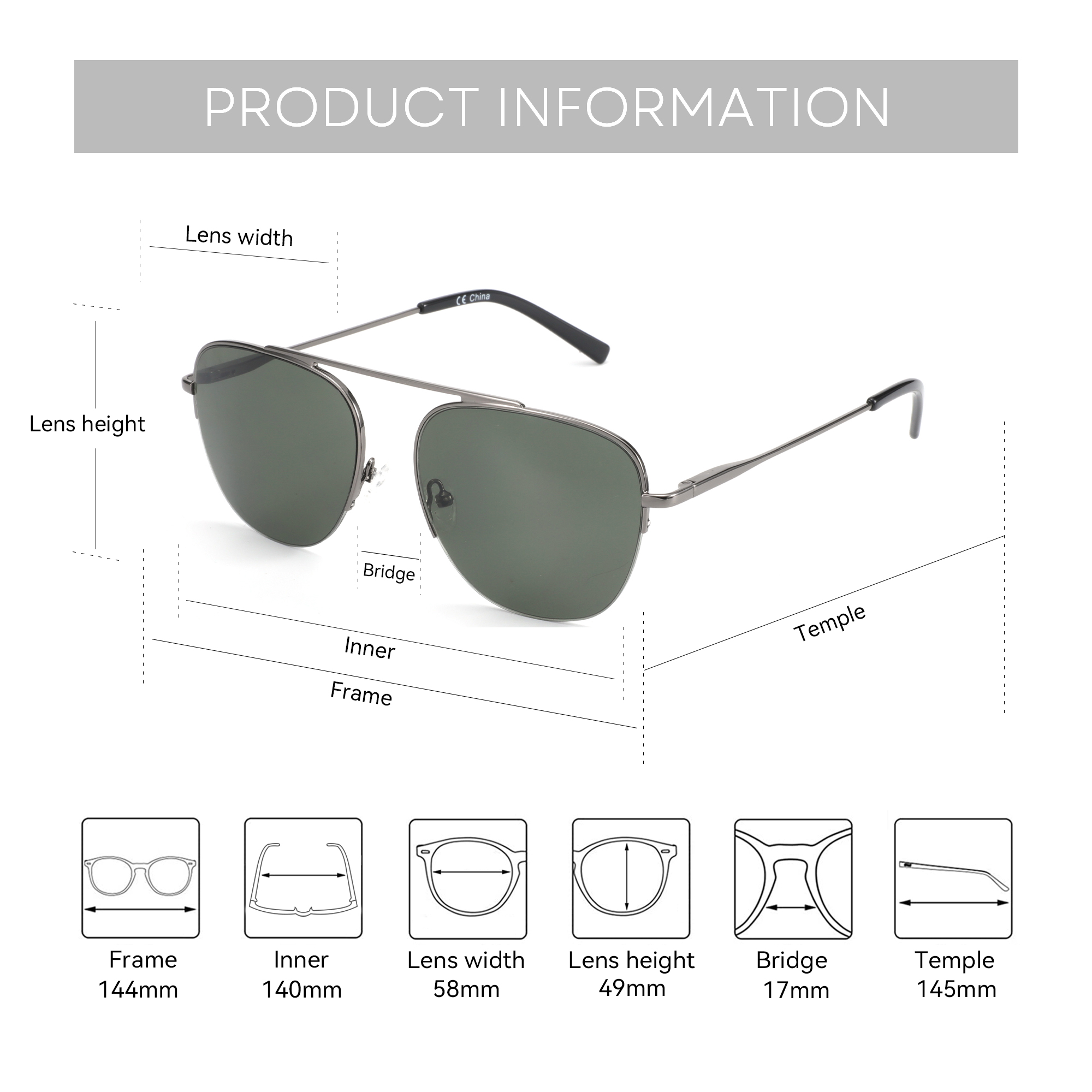 BLUEMOKY-Lunettes de soleil po - Sunglasses Aviator Polarized avis et prix