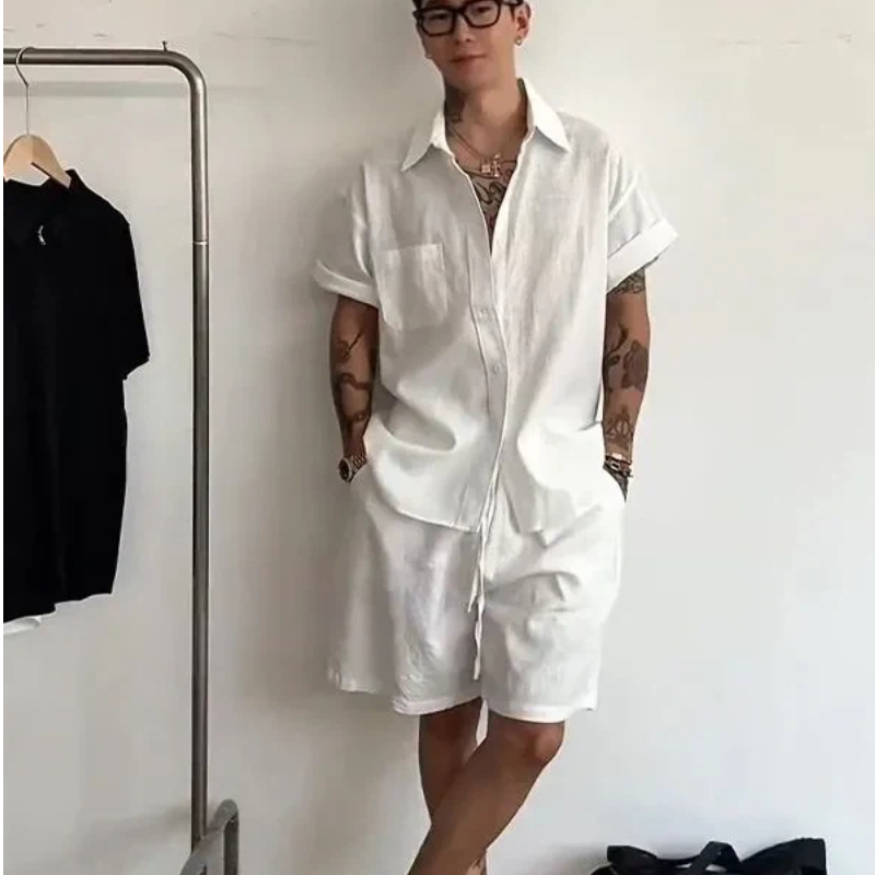 Ensemble 2 pièces en lin et co - Linen Shirt Breathable avis et prix