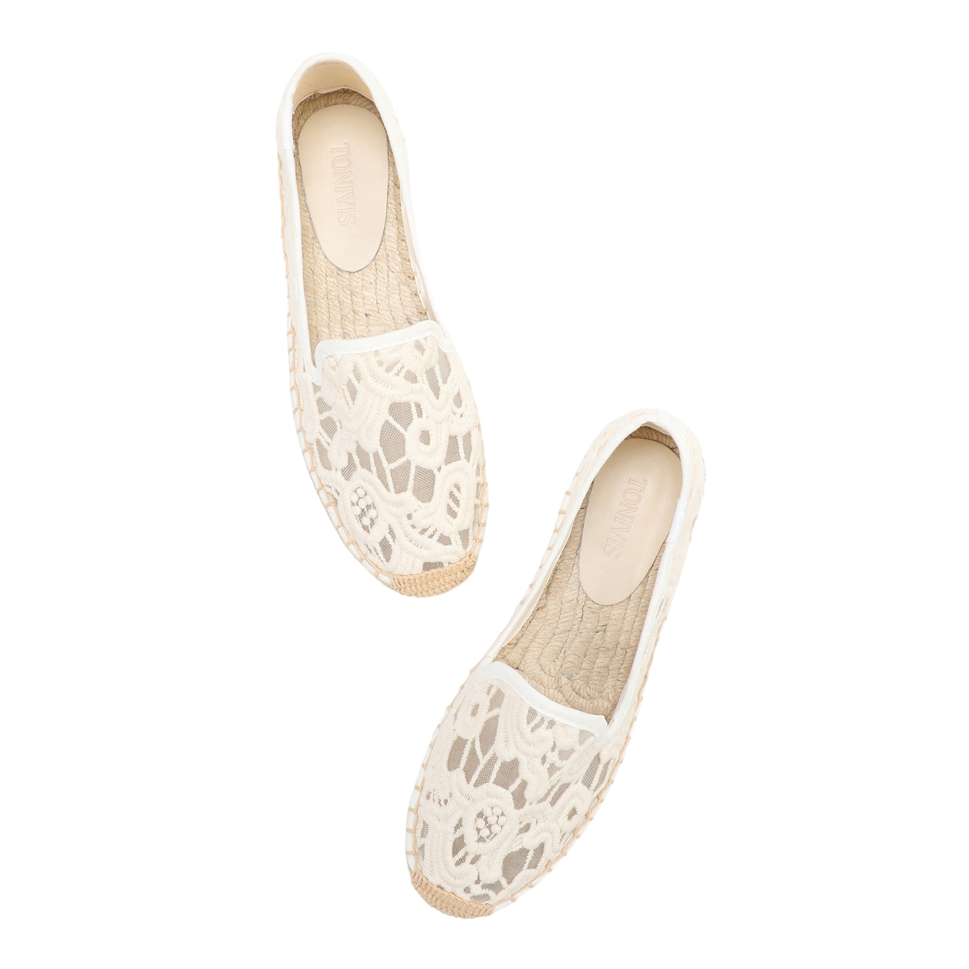 Espadrilles plates en dentelle - Espadrille Slip On avis et prix