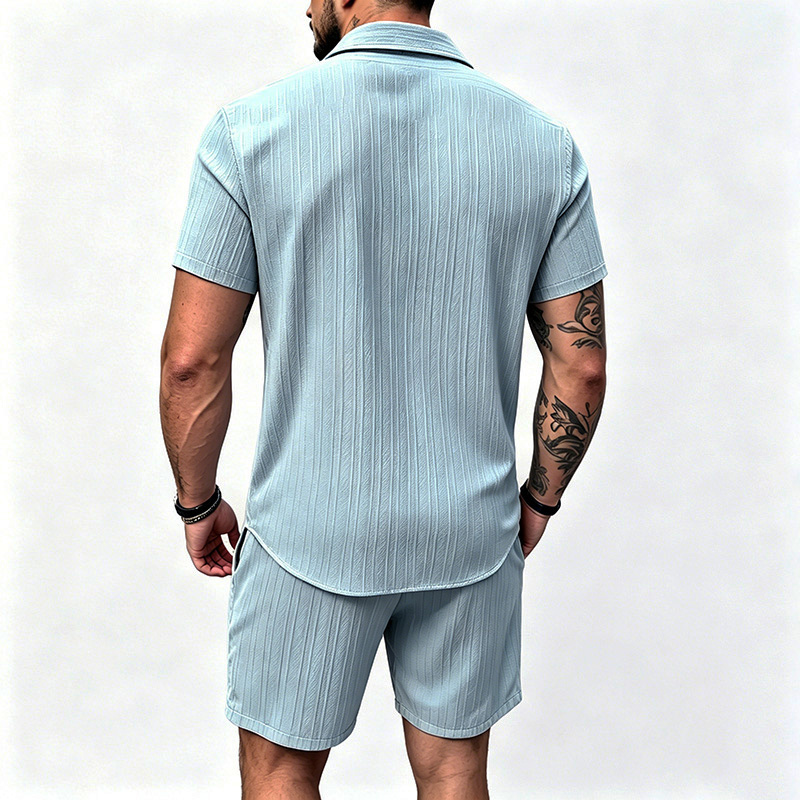 Nouvel ensemble 2 pièces homme - Shirt Camp Collar avis et prix