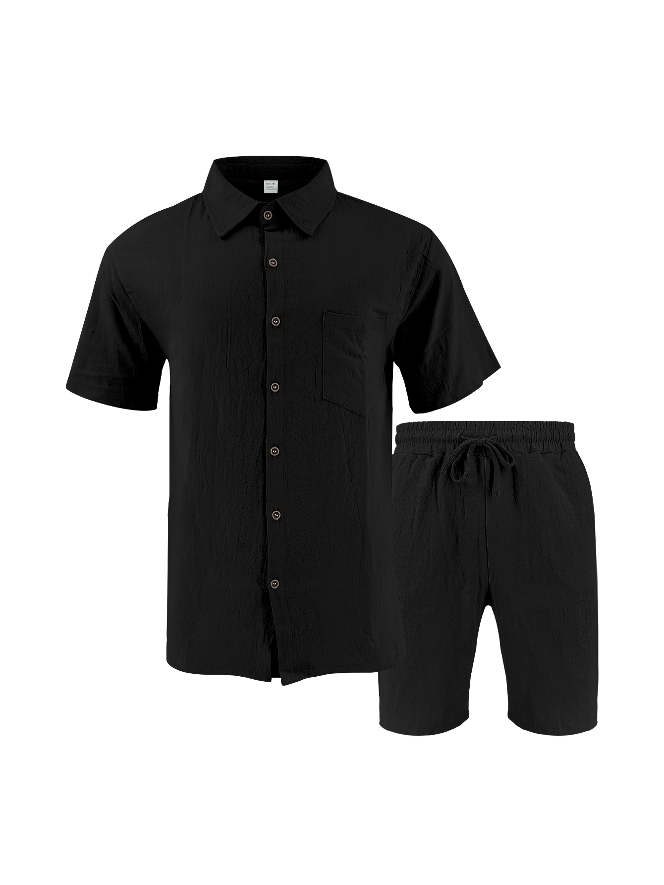 Ensemble deux pièces texturé e - Short Linen Drawstring avis et prix