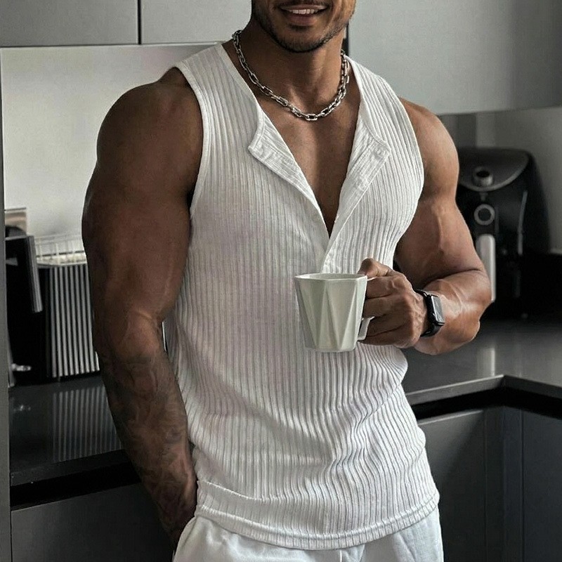 Débardeur Sportif Couleur Unie - Tank Top Muscle avis et prix