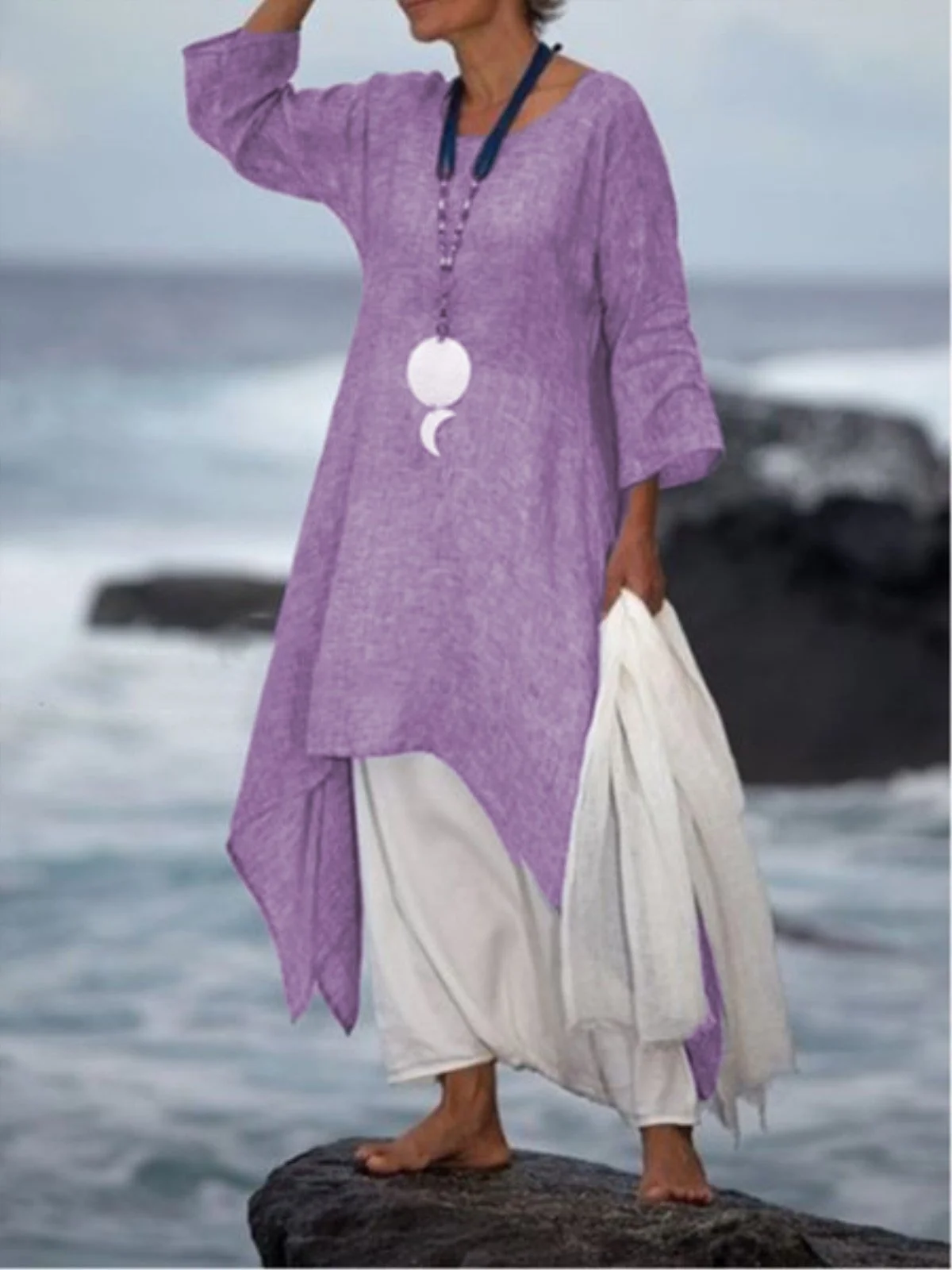 2023 été femmes mode irréguliè - Linen Shirt Breathable avis et prix